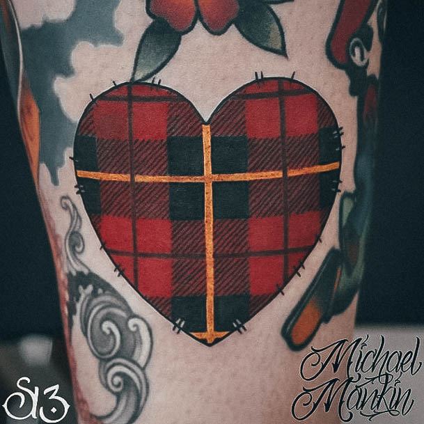 Decorative Looks For Womens Plaid Tattoo