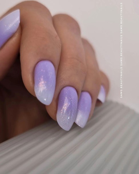 Decorative Looks For Womens Purple Ombre Nail