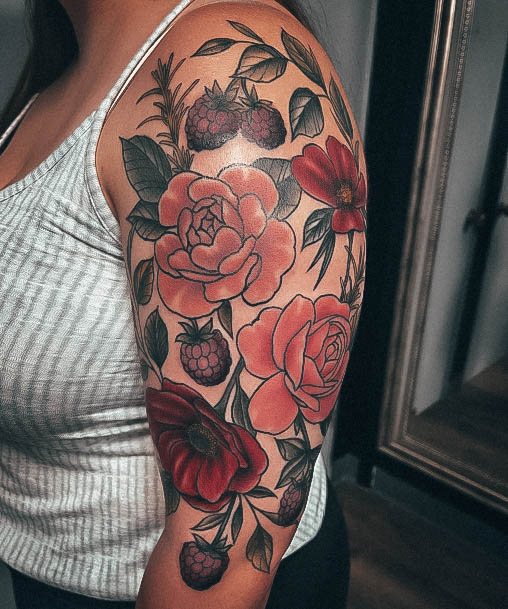 Decorative Looks For Womens Raspberry Tattoo