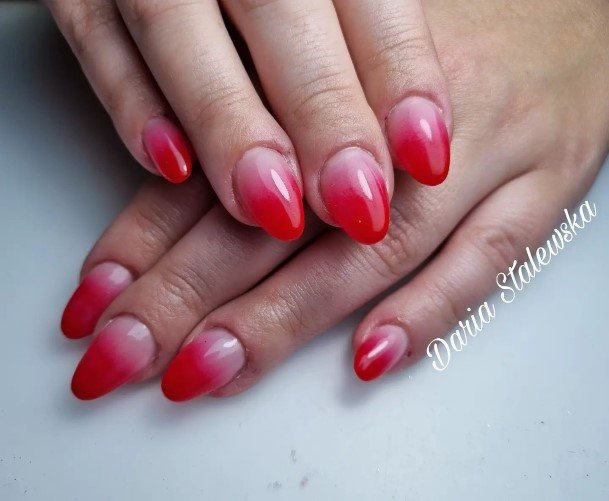 Decorative Looks For Womens Red Ombre Nail