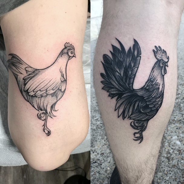 Decorative Looks For Womens Rooster Tattoo