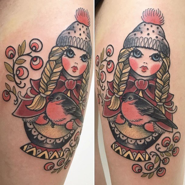 Decorative Looks For Womens Russian Nesting Doll Matryoshka Tattoo