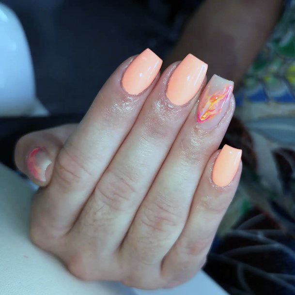 Decorative Looks For Womens Salmon Nail