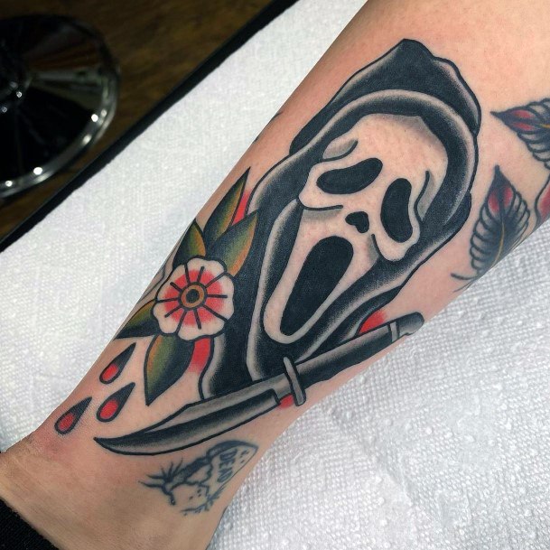 Decorative Looks For Womens Scream Tattoo