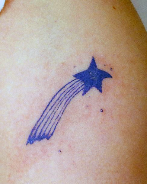 Decorative Looks For Womens Shooting Star Tattoo