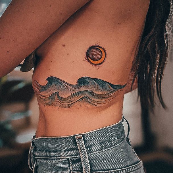 Decorative Looks For Womens Side Boob Tattoo