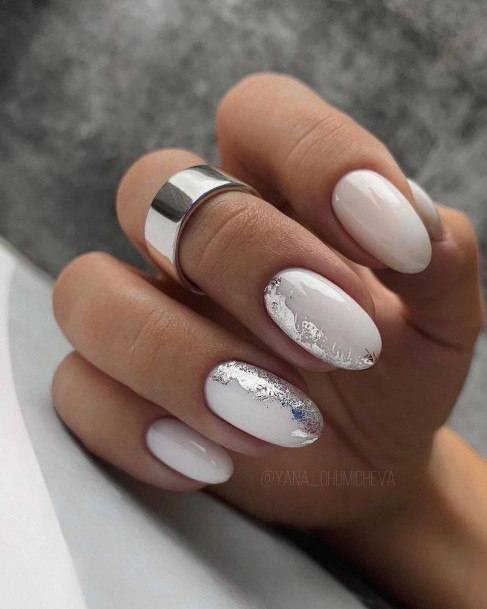 Decorative Looks For Womens Silver Nail