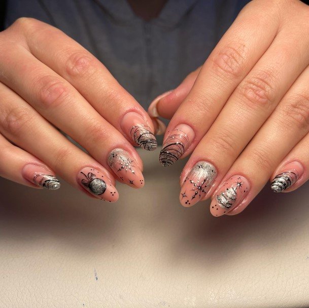 Decorative Looks For Womens Silver Ombre Nail