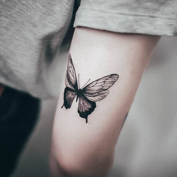 Decorative Looks For Womens Small Butterfly Tattoo