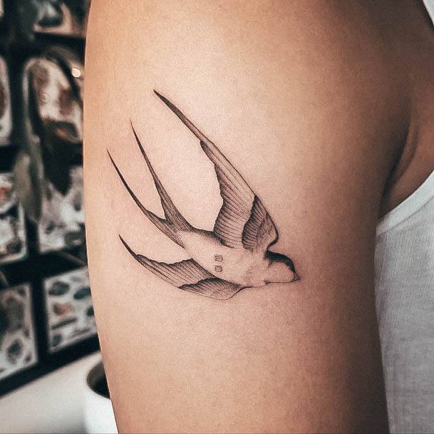 Decorative Looks For Womens Small Sparrow Tattoo