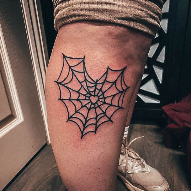 Decorative Looks For Womens Small Spider Web Tattoo