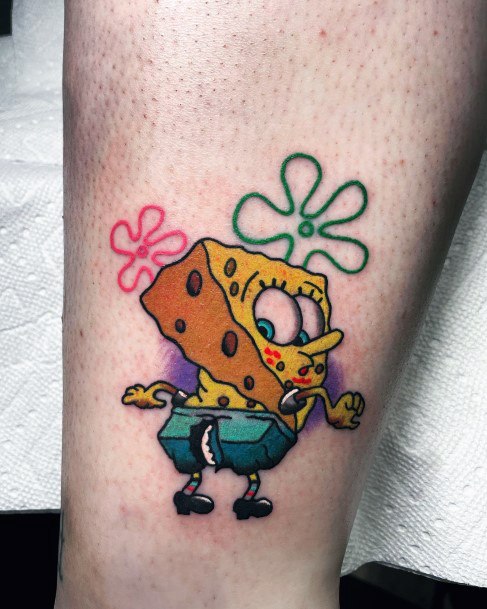 Decorative Looks For Womens Spongebob Tattoo