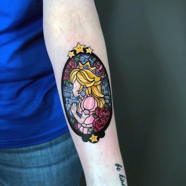 Decorative Looks For Womens Stained Glass Tattoo