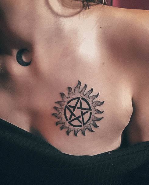 Decorative Looks For Womens Supernatural Tattoo