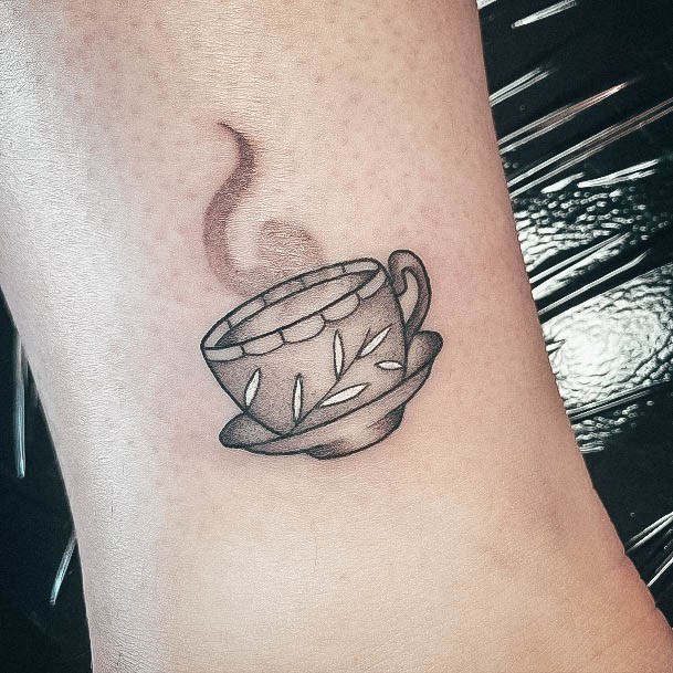 Decorative Looks For Womens Tea Cup Tattoo