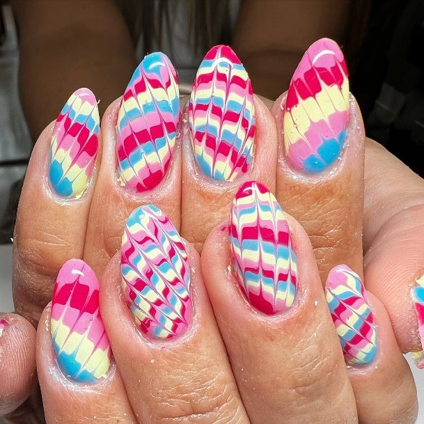 Decorative Looks For Womens Tie Dye Nail