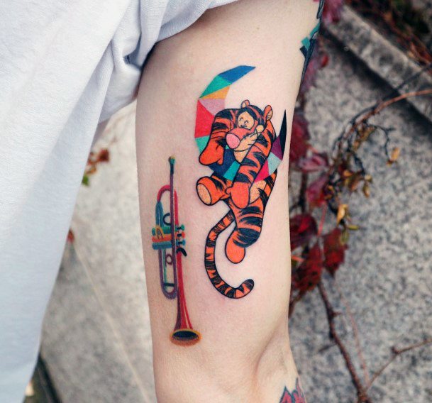 Decorative Looks For Womens Tigger Tattoo