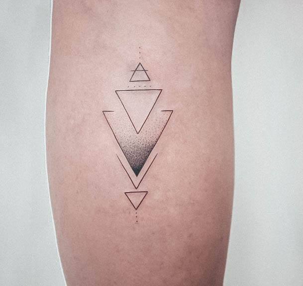 Decorative Looks For Womens Triangle Tattoo