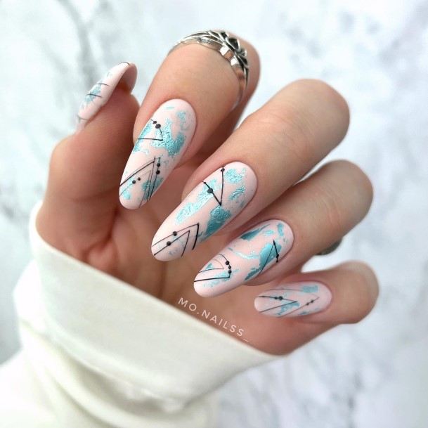 Decorative Looks For Womens Turquoise Nail