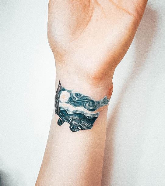 Decorative Looks For Womens Van Gogh Tattoo