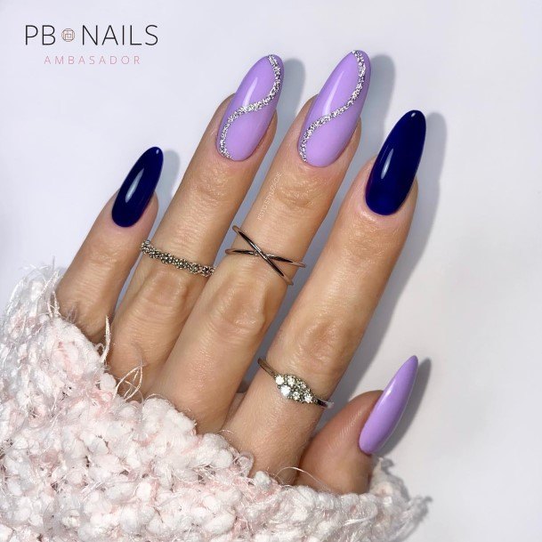 Decorative Looks For Womens Violet Nail