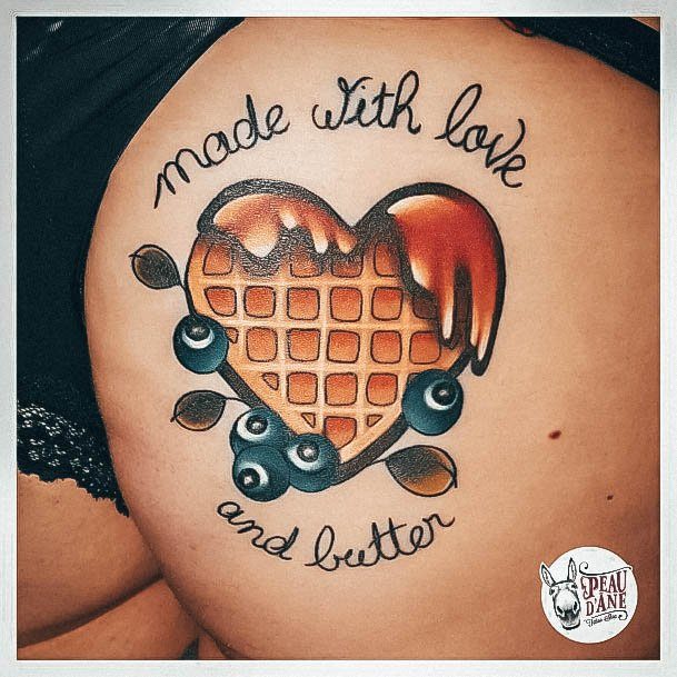 Decorative Looks For Womens Waffle Tattoo