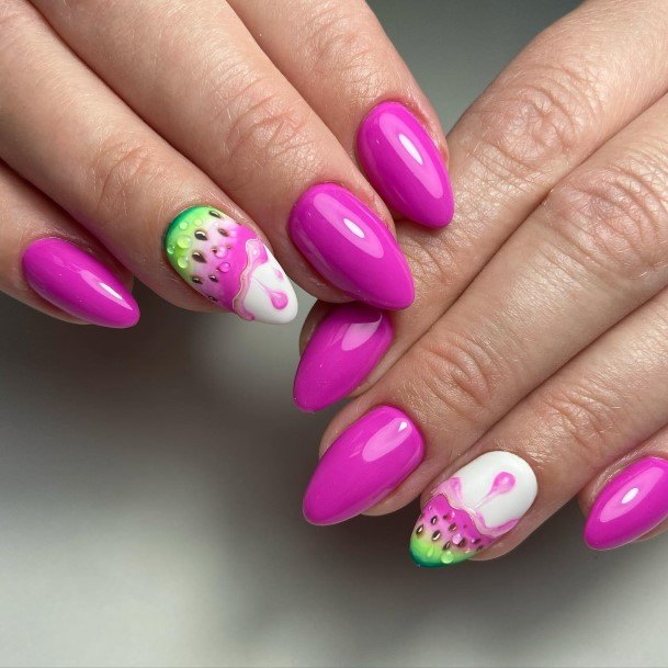 Decorative Looks For Womens Watermelon Nail