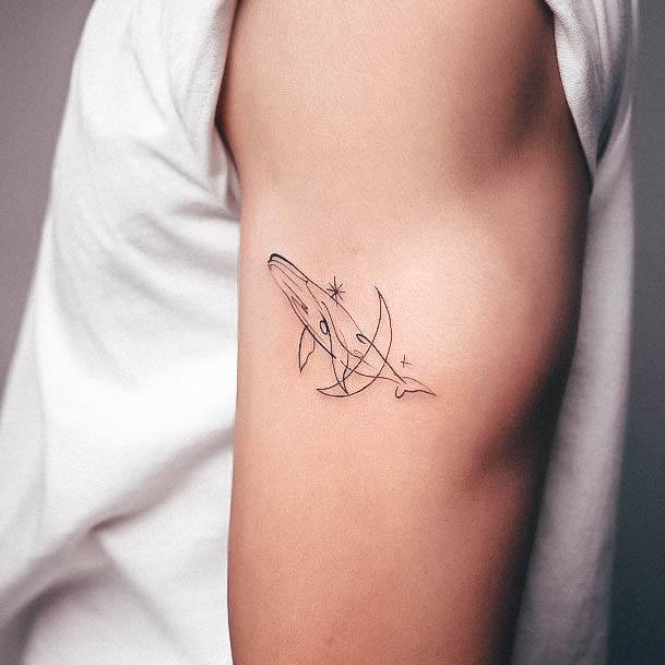 Decorative Looks For Womens Whale Tattoo