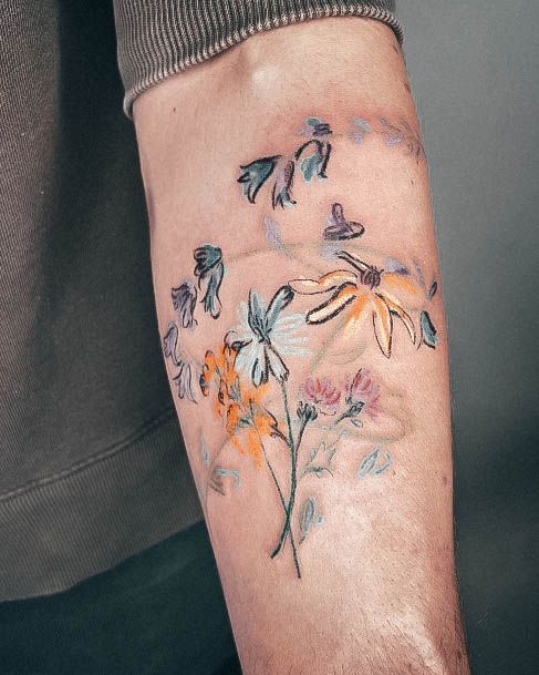 Decorative Looks For Womens Wildflower Tattoo