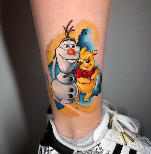 Decorative Looks For Womens Winnie The Pooh Tattoo