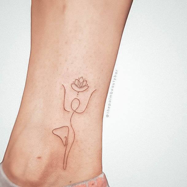 Decorative Looks For Womens Yoga Tattoo