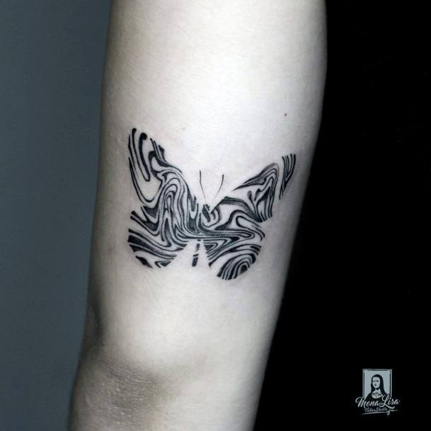 Decorative Marble Tattoo On Female