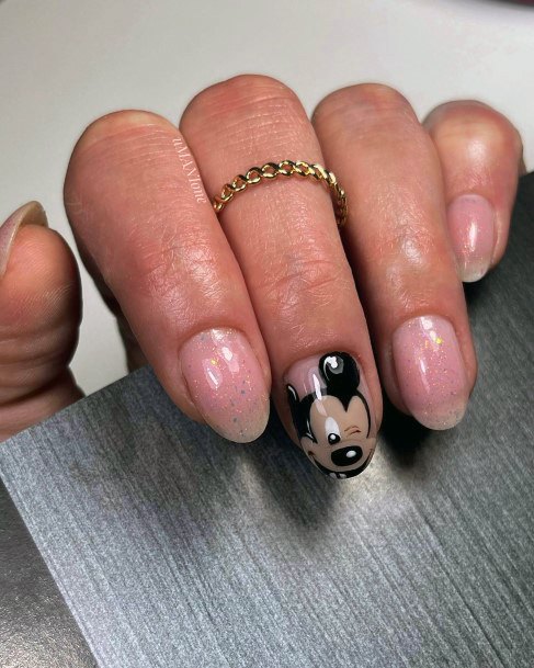 Decorative Mickey Mouse Nail On Female