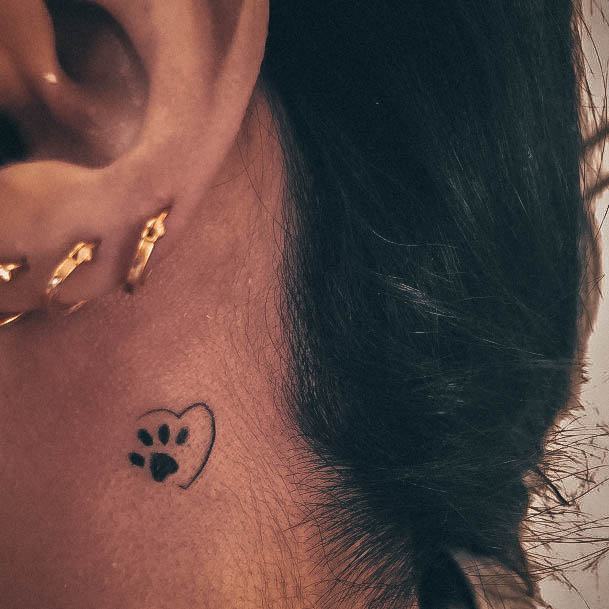 Decorative Minimalist Tattoo On Female