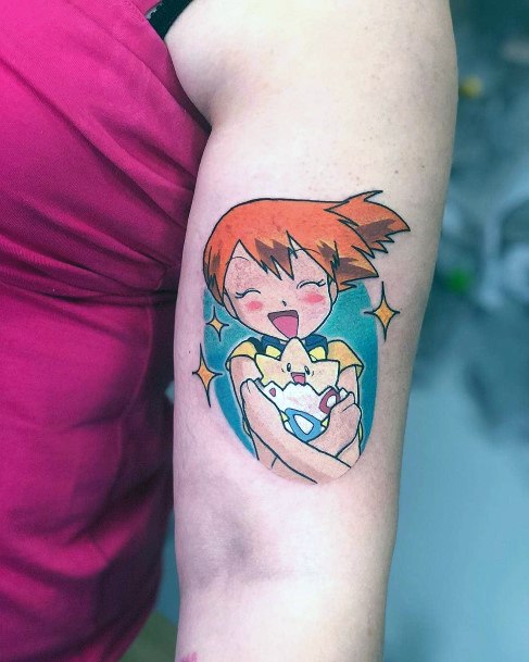 Decorative Misty Tattoo On Female