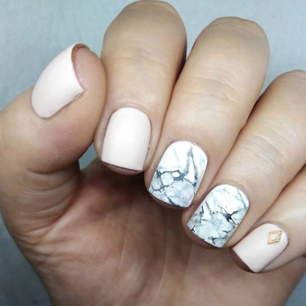 Decorative Nude Marble Nail On Female