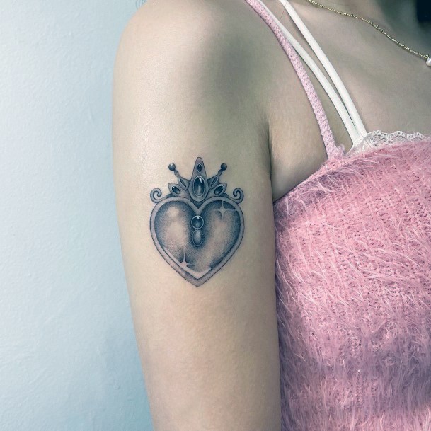 Decorative Pendant Tattoo On Female