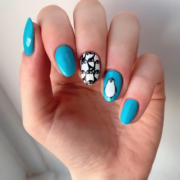 Decorative Penguin Nail On Female