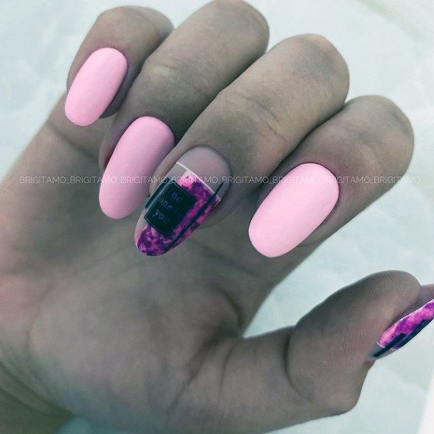 Decorative Pink Dress Nail On Female