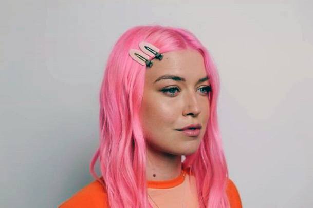 Decorative Pink Hairstyles On Female