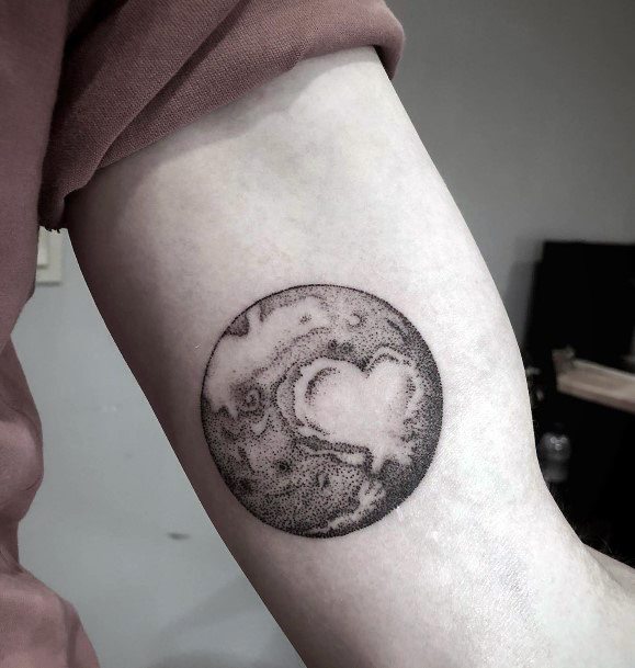 Decorative Pluto Tattoo On Female