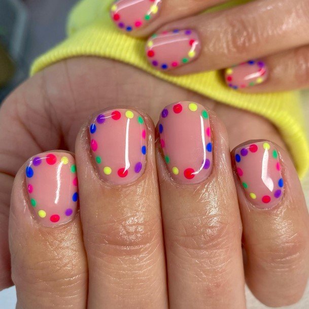 Decorative Polka Dot Nail On Female