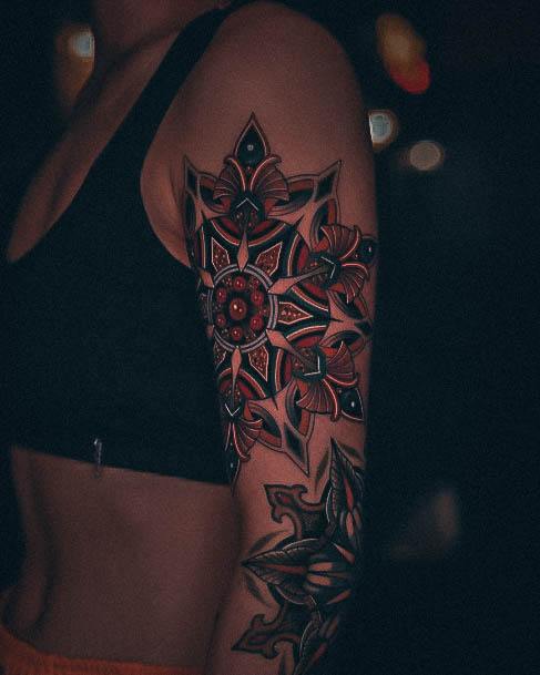 Decorative Popular Tattoo On Female