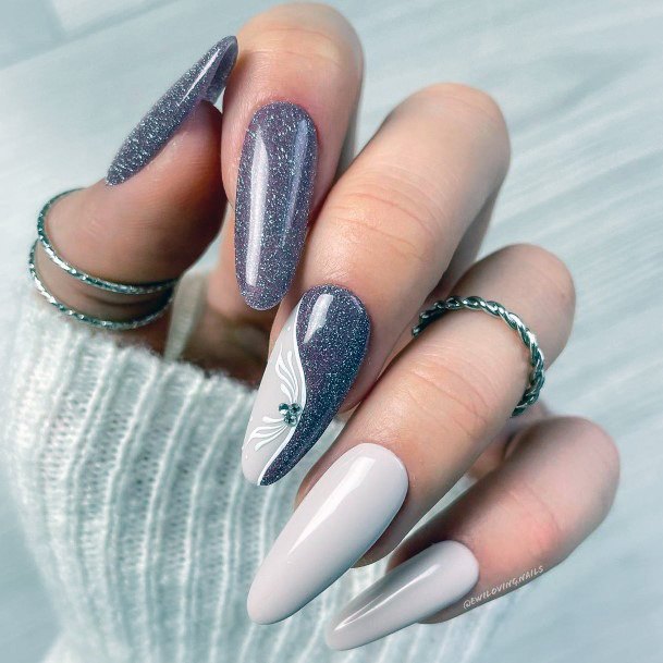 Decorative Purple Dress Nail On Female