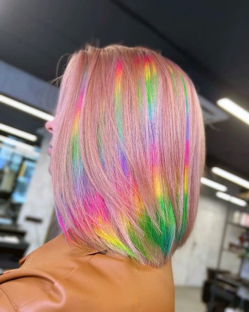 Decorative Rainbow Hairstyles On Female