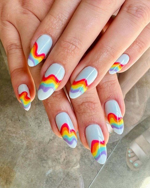 Decorative Rainbow Nail On Female