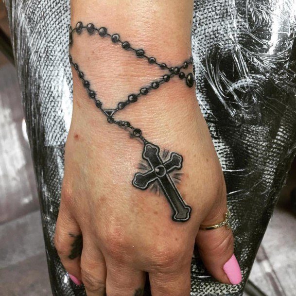 56 Modish Rosary Tattoos On Wrist  Tattoo Designs  TattoosBagcom