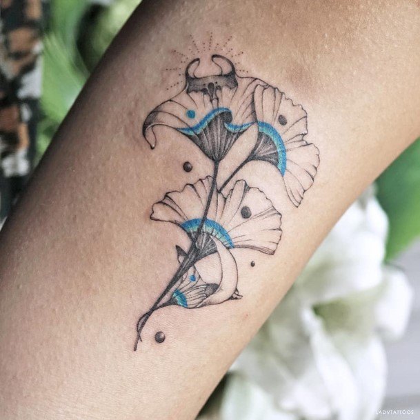 Decorative Scuba Diving Tattoo On Female