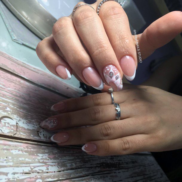 Decorative Silver Dress Nail On Female