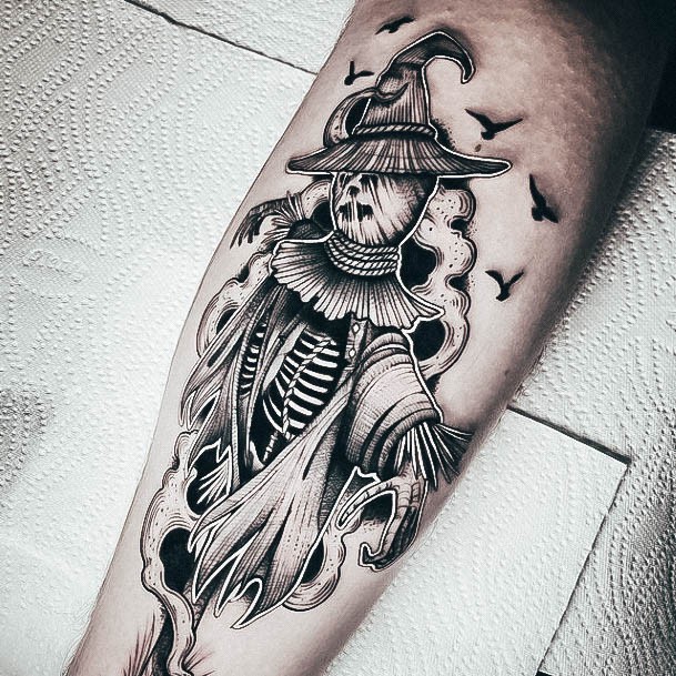 Decorative Skeleton Tattoo On Female